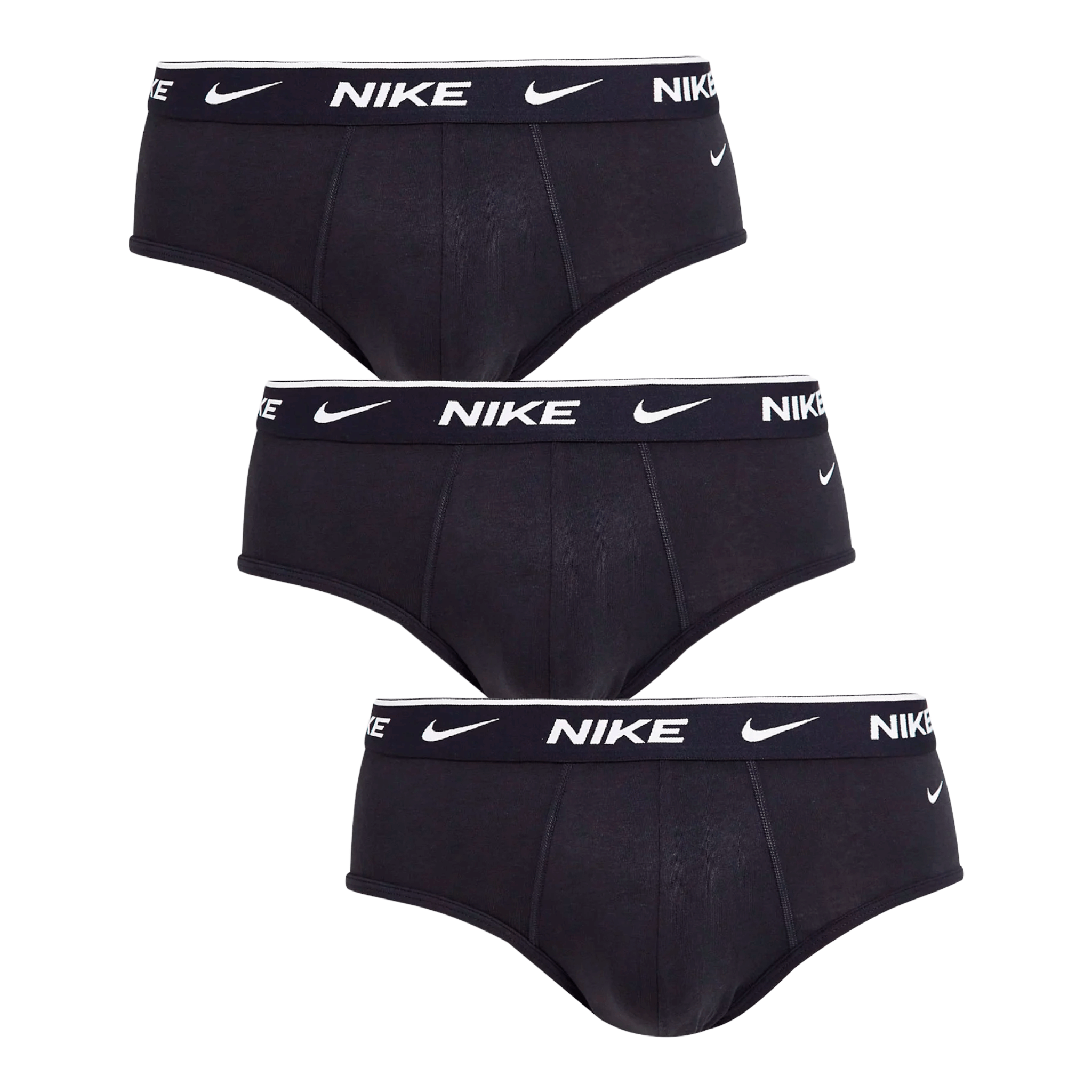 Трусы брифы Nike 3 Pack Cotton Stretch, 3 предмета, черный - фото