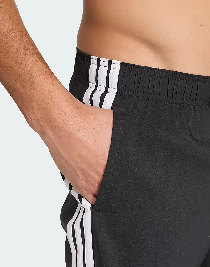 Плавки Adidas Performance с тремя полосками, черно-белые — фото 4