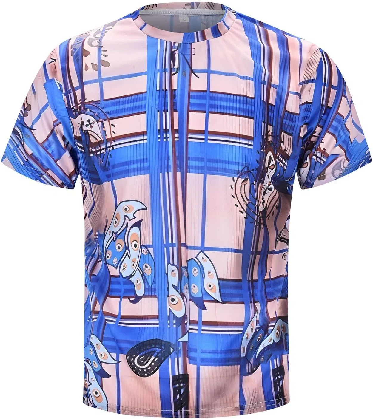 Мужская футболка с принтом Heavy Weight Oversize, Sky Blue — фото 4