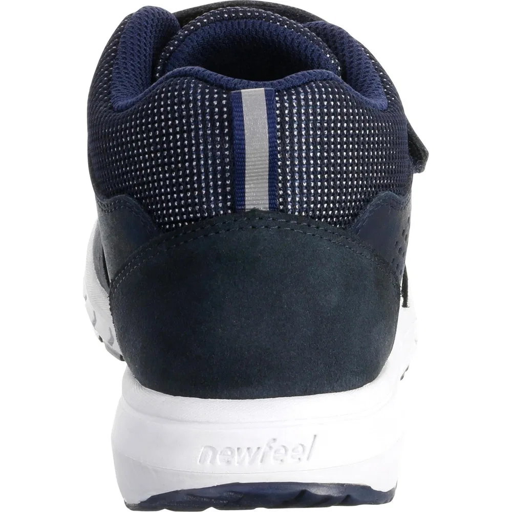Детские кожаные кроссовки на липучках с нескользящей подошвой Protect 560, Dark Blue Decathlon — фото 2