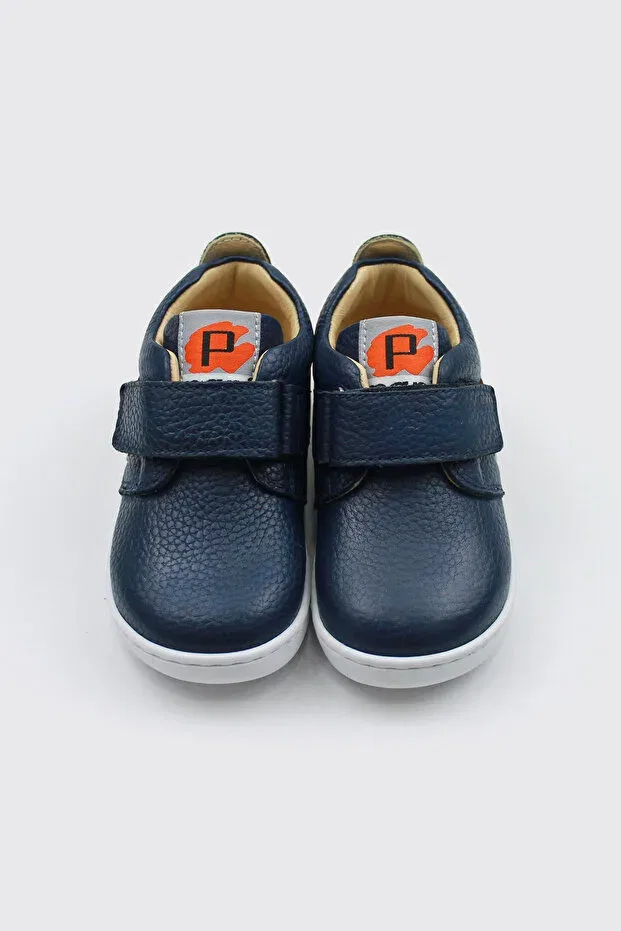 Детская обувь для первых шагов из натуральной кожи Papi Ayakkabı, Navy Blue — фото 4