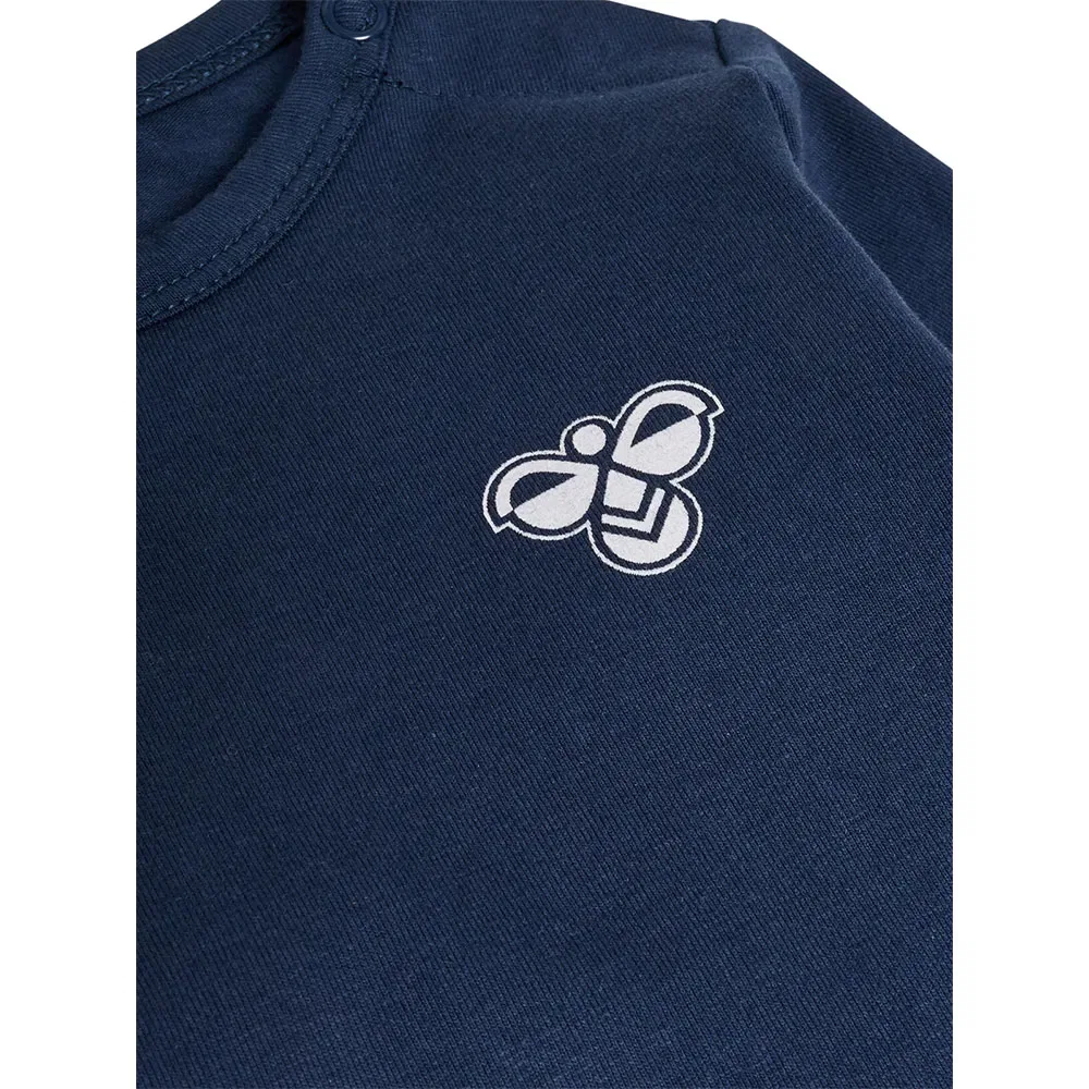Боди с длинным рукавом Mini Solid Bee Hummel, синий — фото 3