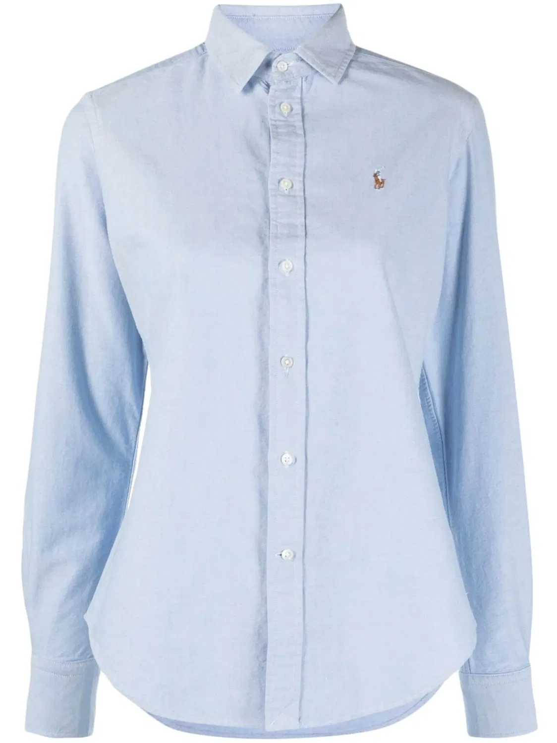 Polo Ralph Lauren Хлопковая рубашка с вышивкой, синяя