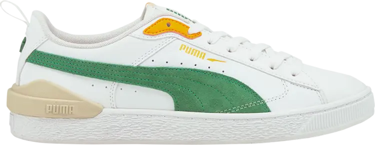 

Кроссовки Puma Suede Bloc White Amazon Green, белый