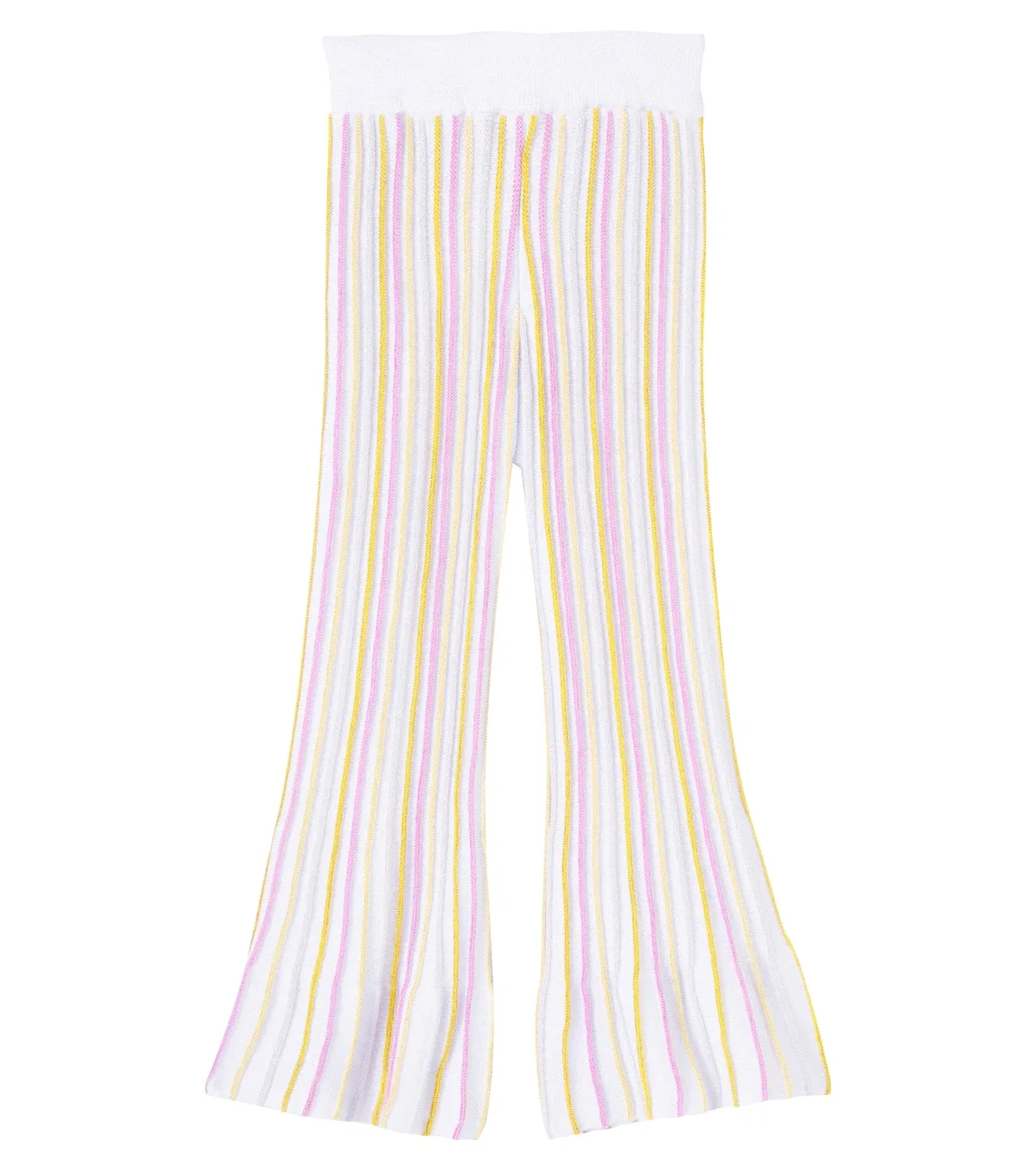 Полосатые прямые брюки Stella Mccartney Kids, белый