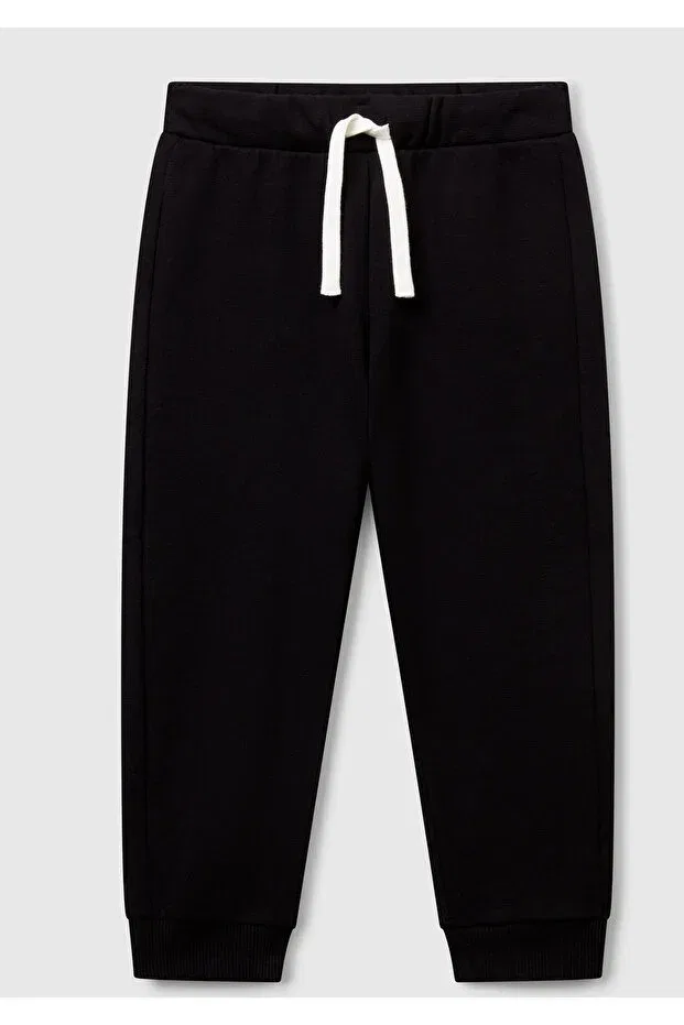 Детские спортивные штаны для мальчиков с принтом Benetton pocket logo sweatpants United Colors Of Benetton, Black