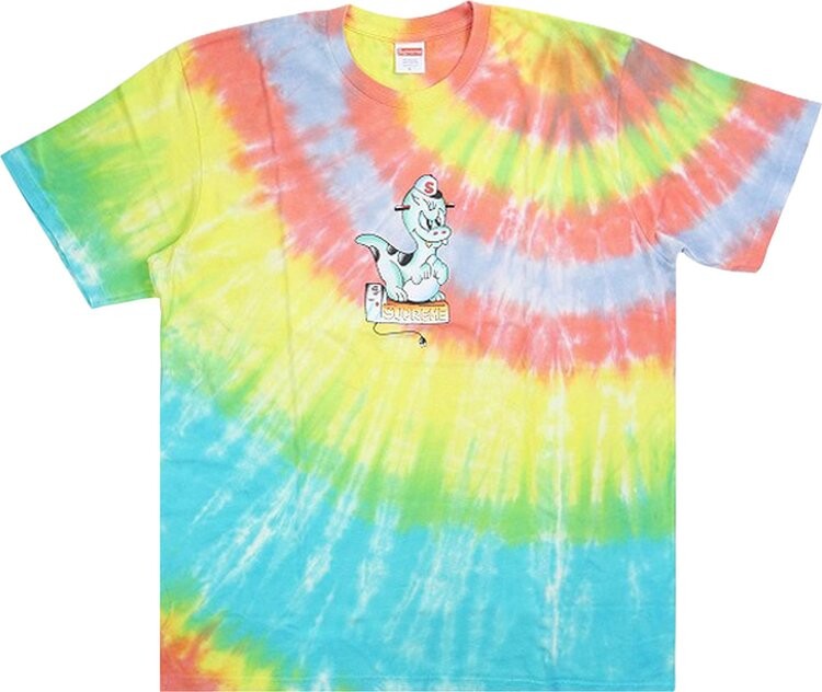

Футболка Supreme Dinosaur Tee 'Tie Dye', разноцветный, Синий, Футболка Supreme Dinosaur Tee 'Tie Dye', разноцветный