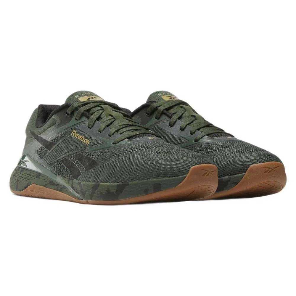 Детские кроссовки для девочек с мягкой амортизацией Nano X5 Reebok, Grit Green Black Khaki Brown — фото 3