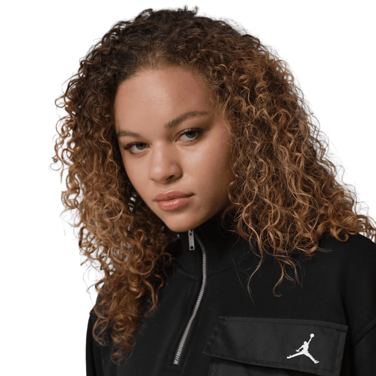 Женская флисовая кофта с четверть-застежкой Brooklyn Fleece Jordan, черный — фото 3