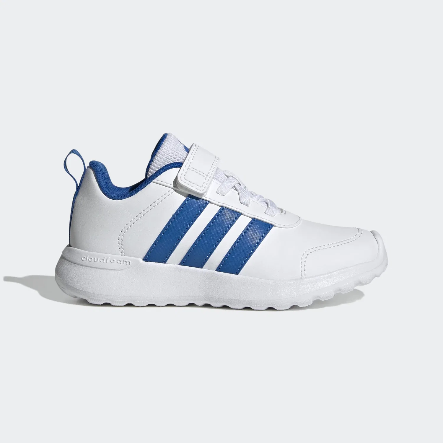 Детские спортивные кроссовки на липучке Adidas Sportswear, Cloud White/Bright Royal/Ftwr White — фото 2