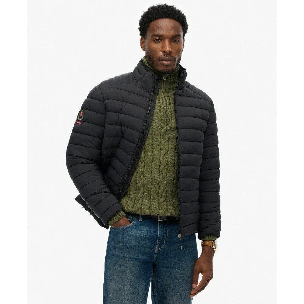 Мужская легкая стеганая куртка Fuji Lite Superdry, Schwarz — фото 3