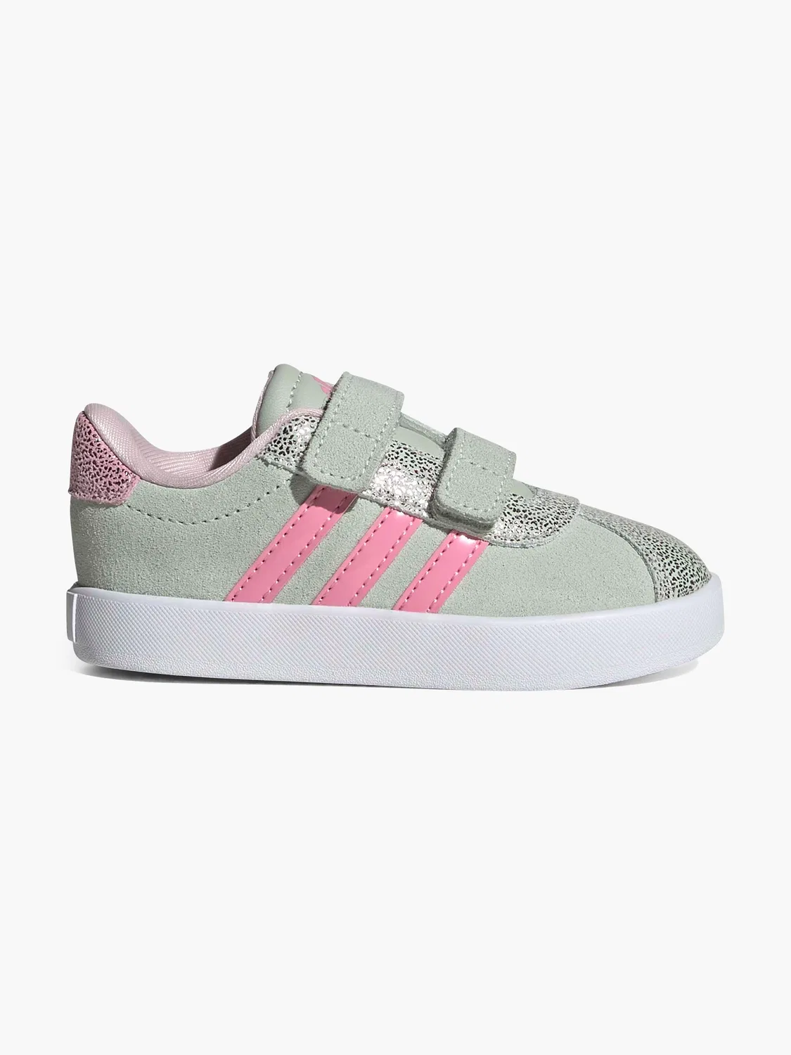 Детские кроссовки на липучке Adidas VL Court 3.0 CF I, розовый
