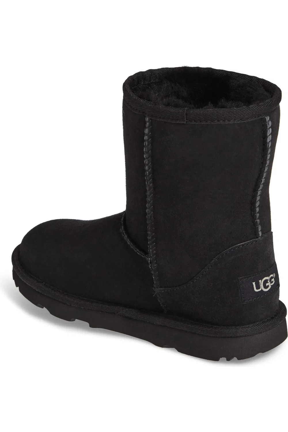 Детские ботинки зимние водонепроницаемые Classic Short II UGG, черный — фото 2