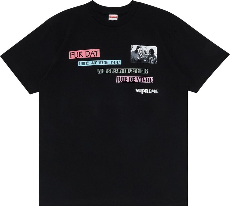 

Футболка Supreme Joie De Vivre Tee 'Black', черный