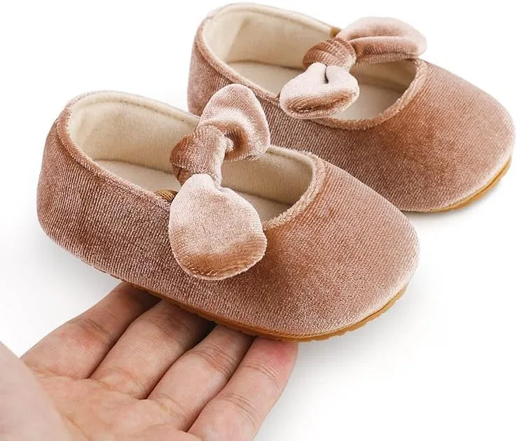 Детские туфли Мэри Джейн с бантом для девочек Purepips, Khaki — фото 2
