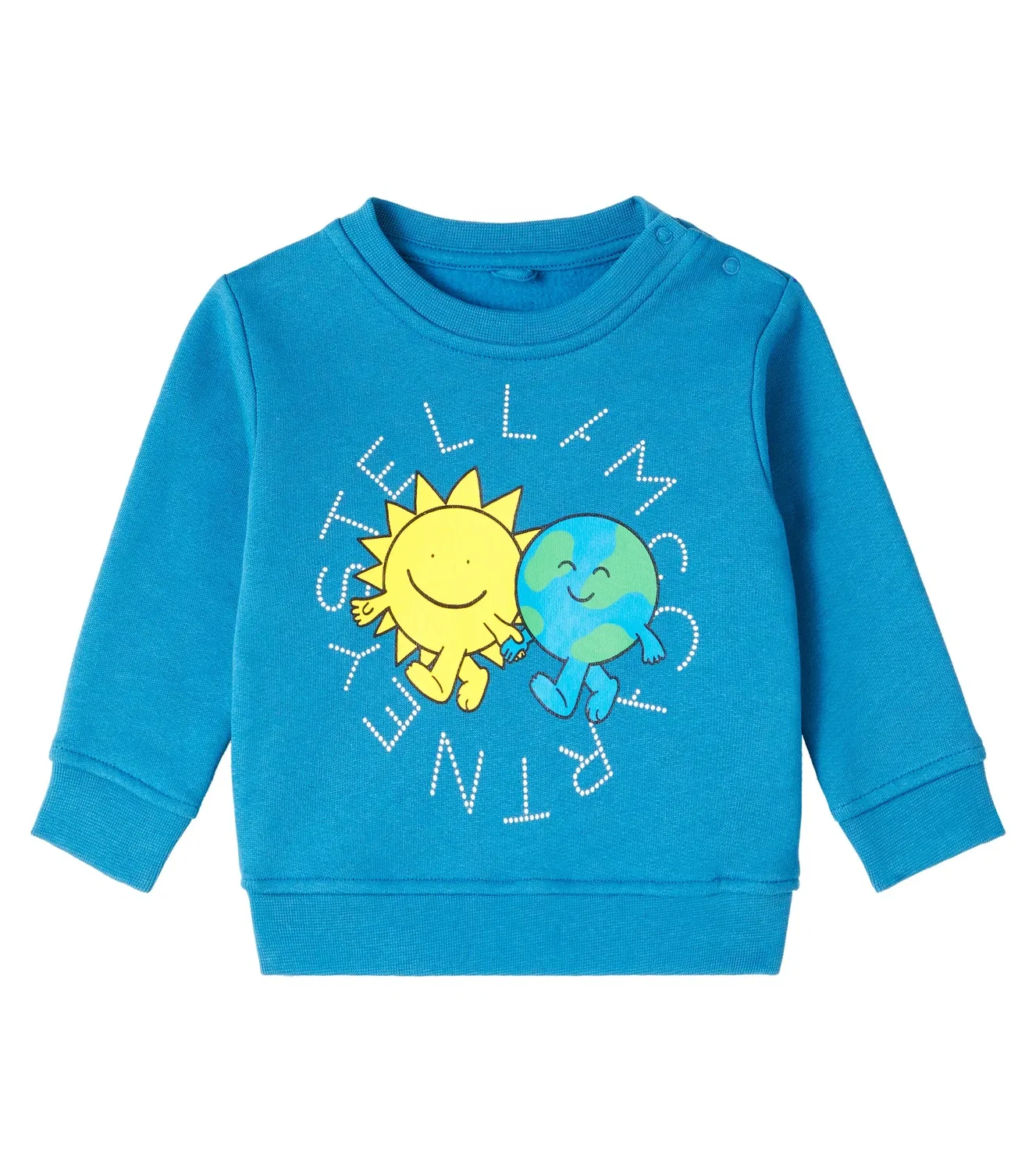 Детская толстовка из хлопка с принтом Stella Mccartney Kids, синий