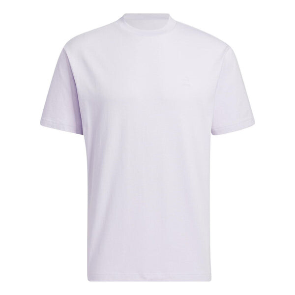 

Футболка adidas neo Solid Color Round Neck Sports Short Sleeve Light Purple T-Shirt, мультиколор