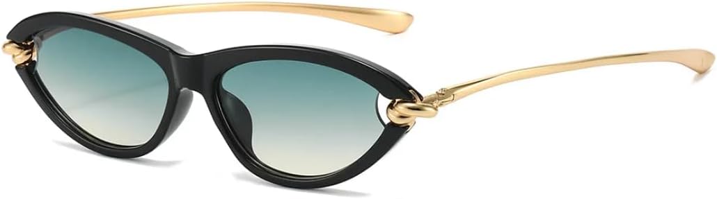 

Винтажные солнцезащитные очки с узлом на дужках для женщин, модные, с градиентным черным покрытием, элегантные, для вождения, с защитой от УФ-излучения UV400 VFDHN, 6246-c4