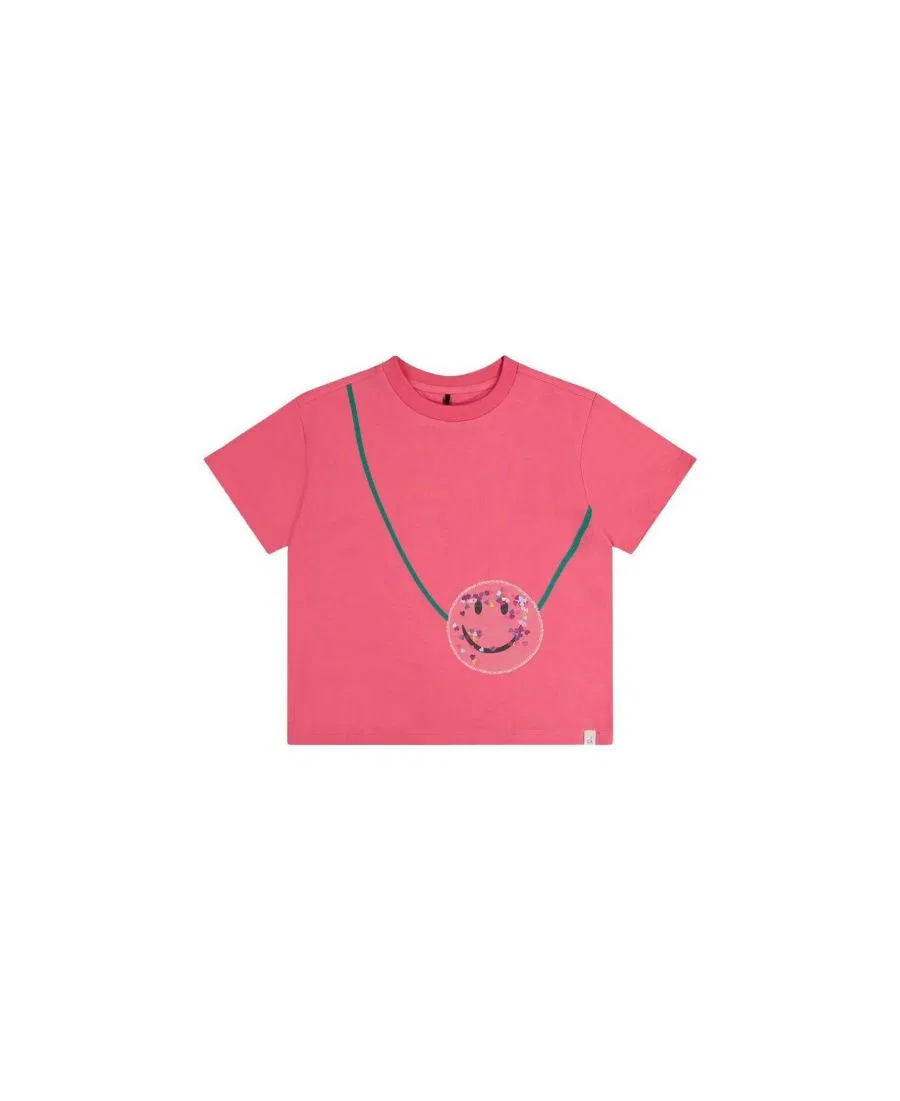 Футболка с принтом из джерси Ivy Kids Deux par Deux, Pink