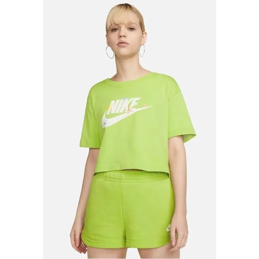 Женская футболка с принтом Futura Flover Nike, Зеленый