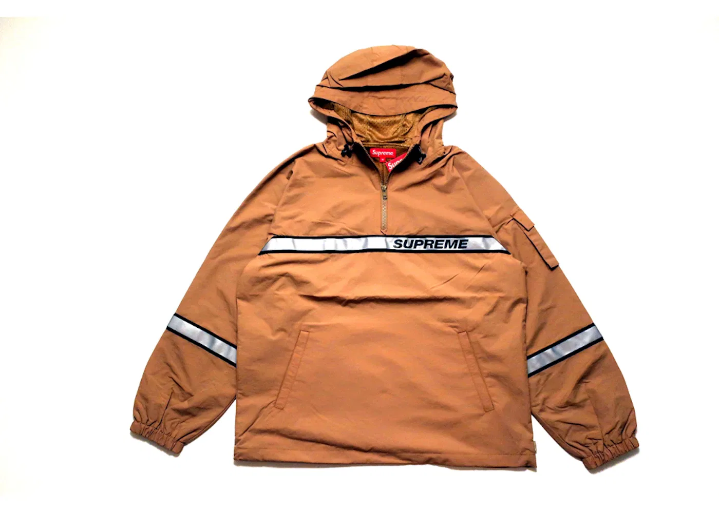 Мужской пуловер с капюшоном и светоотражающими полосами Supreme Pullover, Tan
