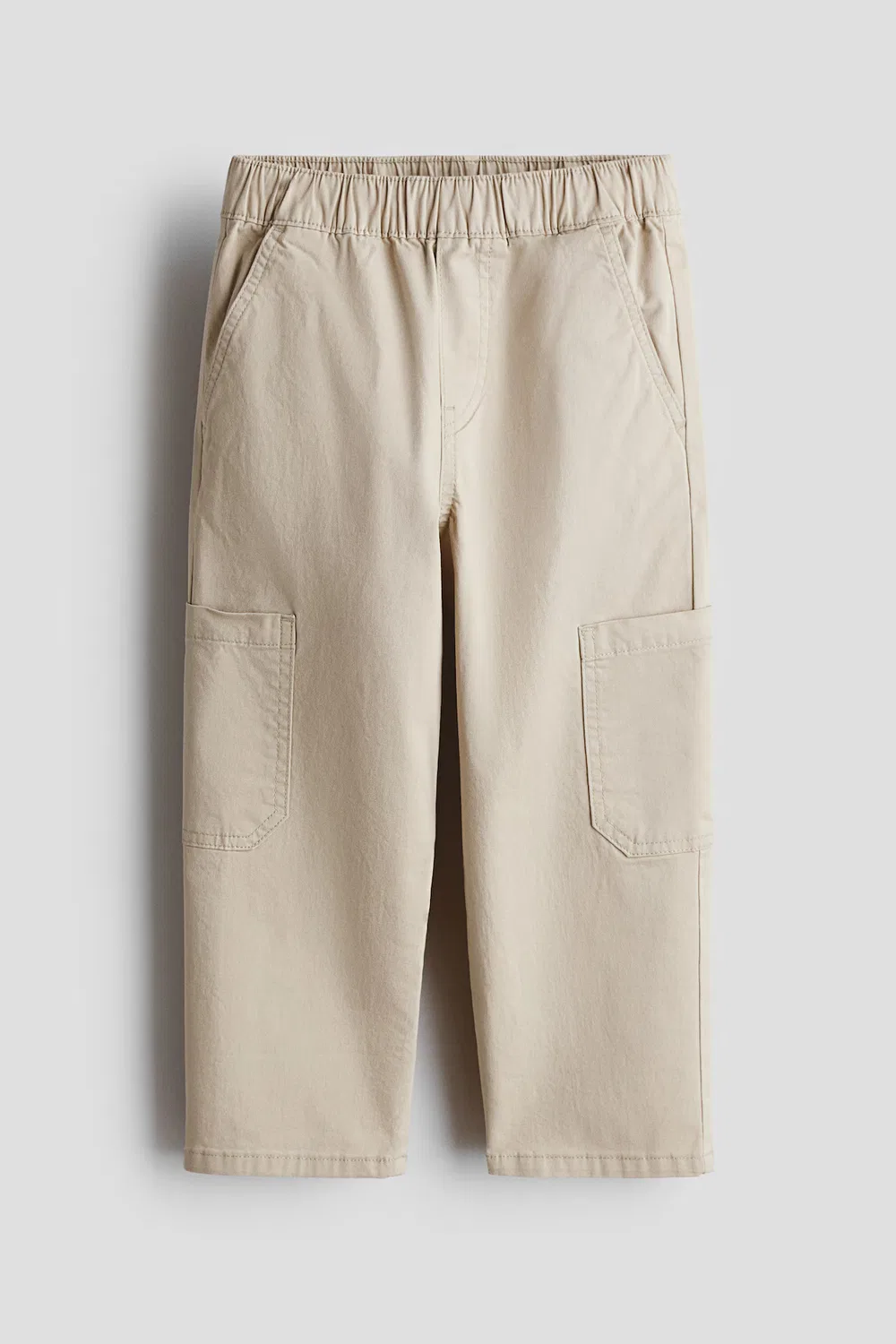 Брюки-Джоггеры карго из хлопчатобумажной саржи H&M, Beige