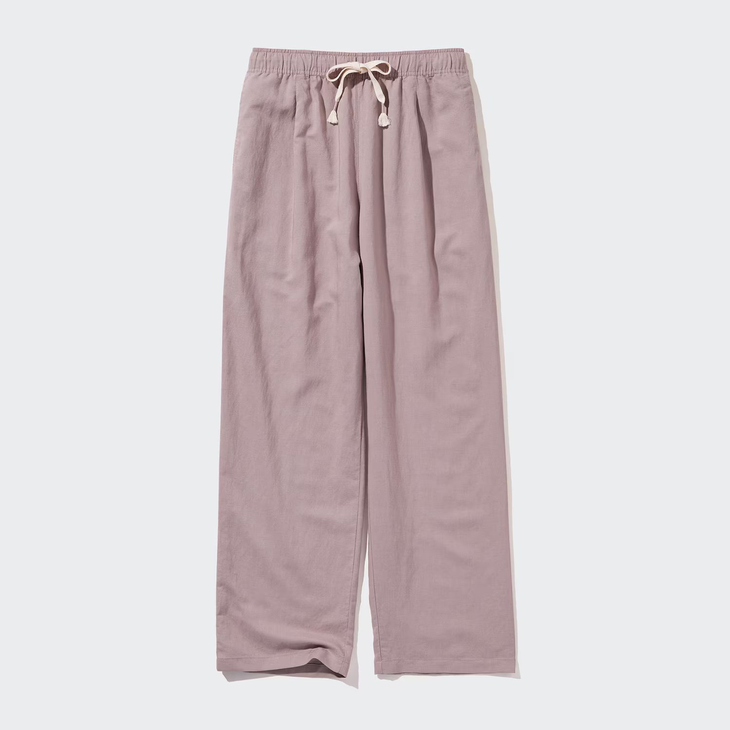 Брюки UNIQLO из смесового льна, фиолетовый