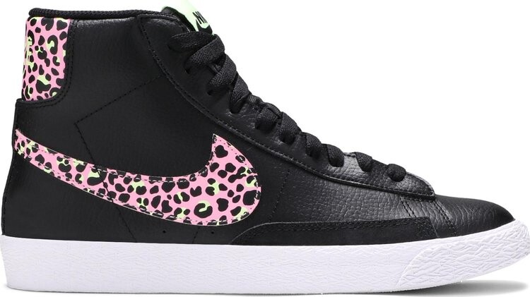 Кроссовки Nike Blazer Mid GS 'Pink Cheetah', черный — фото 2
