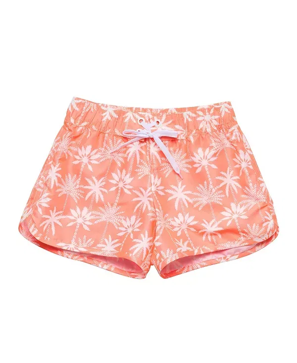 Детские плавки для девочек с принтом Cali Palms Recycled Board Shorts Snapper Rock, оранжевый