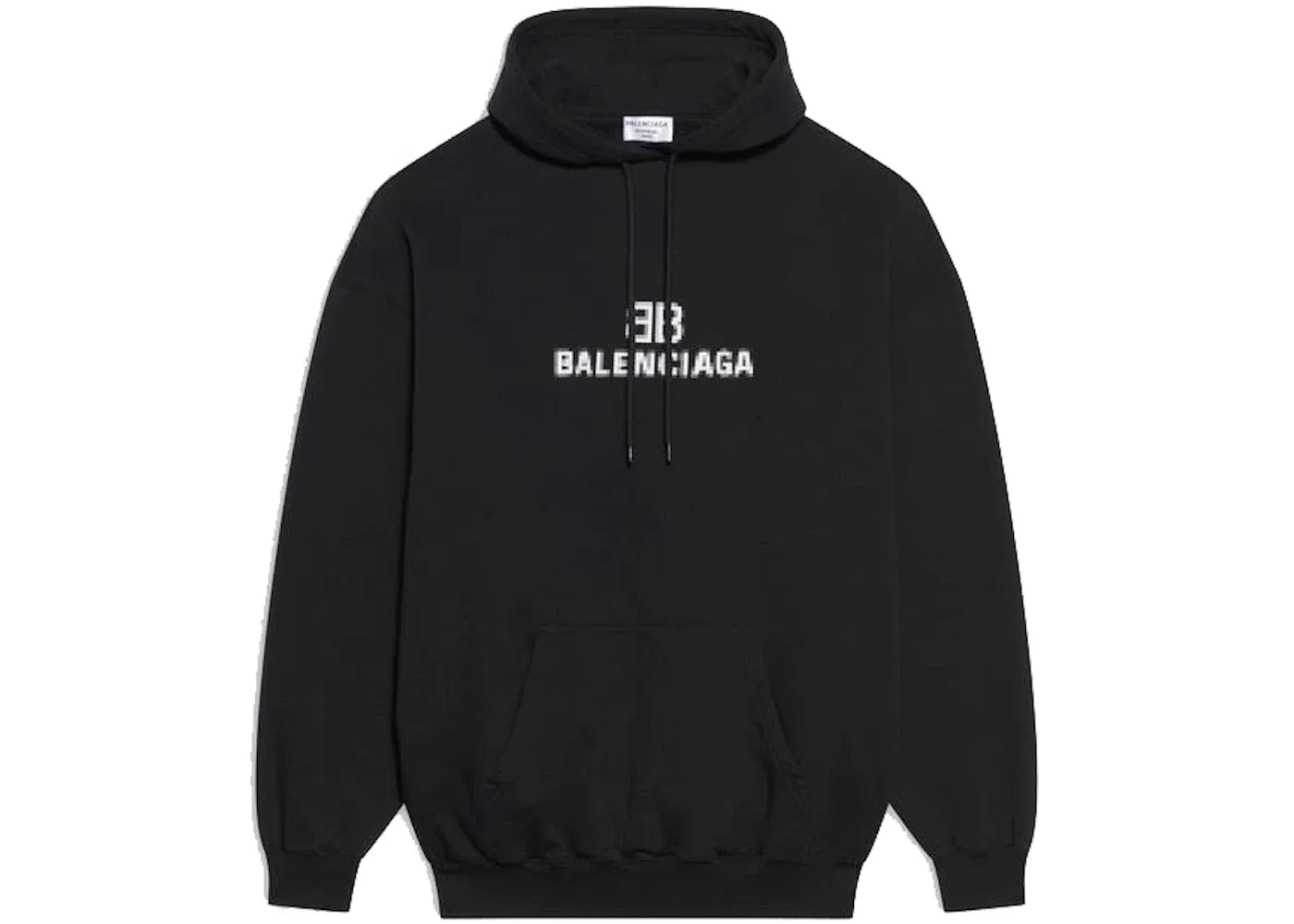 Женский худи среднего размера BB Pixel Balenciaga, Black