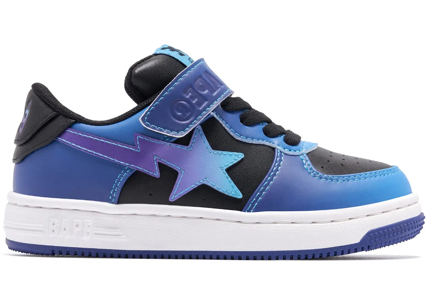 Детские кроссовки Lifestyle с градиентом A Bathing Ape BAPE Sta BAPE, Blue/Black/Purple