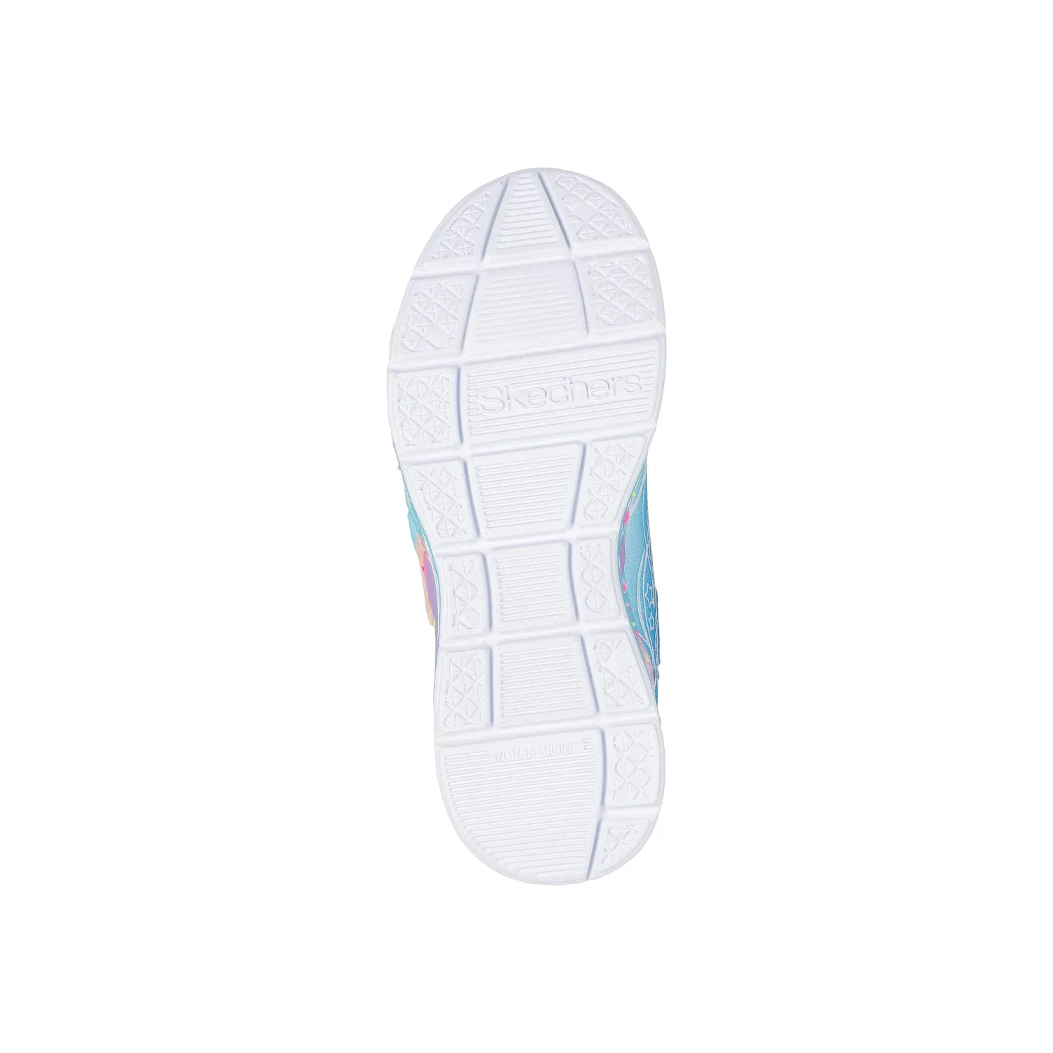 Детские кроссовки для девочек с закрытым носком Skechers 303060LBLMT, Blau — фото 4