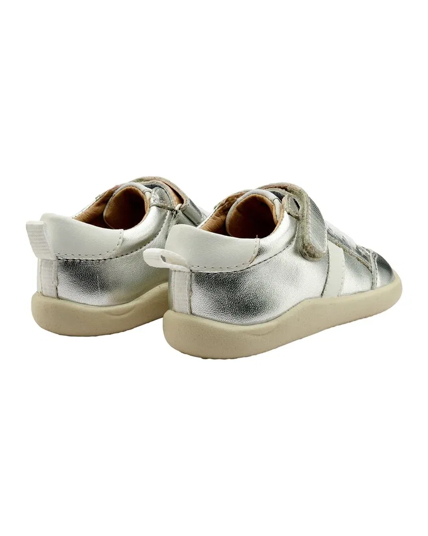 Детские кроссовки кожаные на липучке Oldsoles Retro Ground Old Soles, серый — фото 2