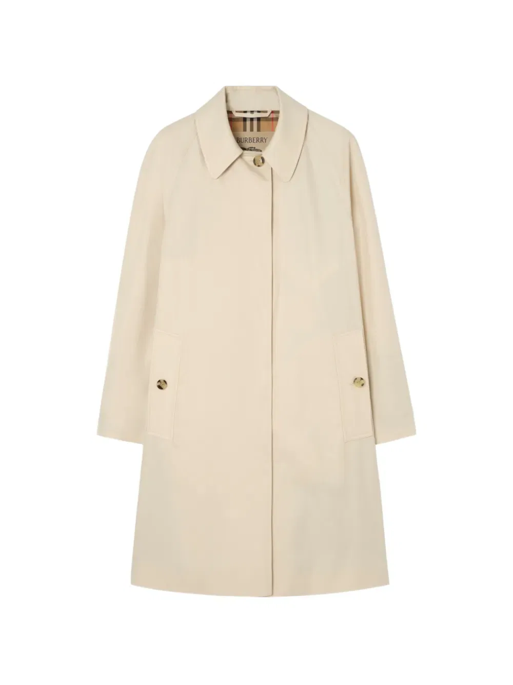 Пальто средней длины из тропического габардина Camden Car Burberry, нейтральный