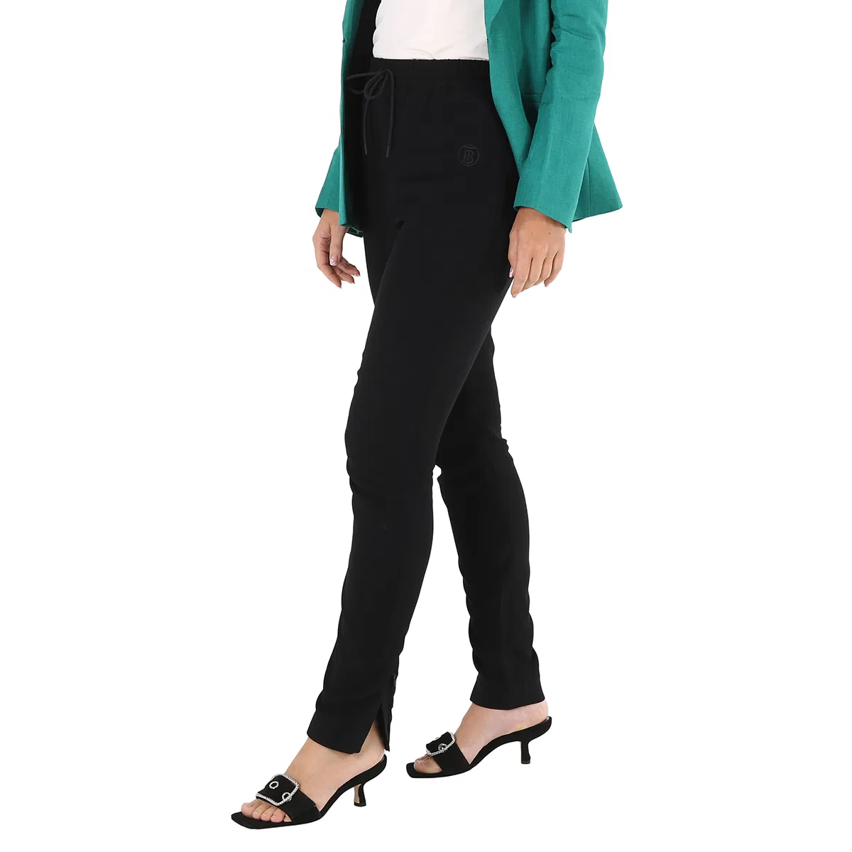 Леггинсы джодхпуры с застежкой-молнией Ladies Black Zip Detail Jodhpur Leggings Burberry, Black — фото 2