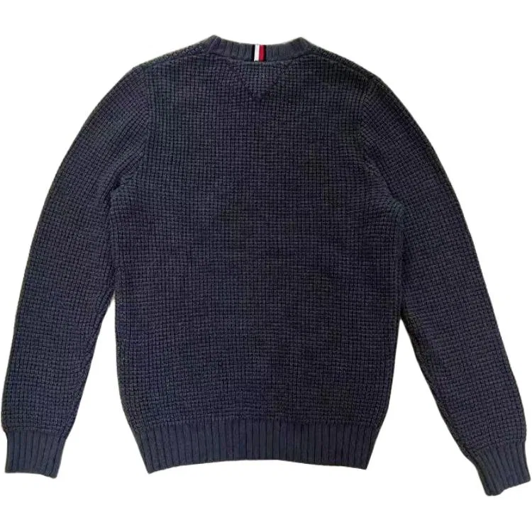 Мужской свитер с круглым вырезом Black Gray Tommy Hilfiger — фото 3