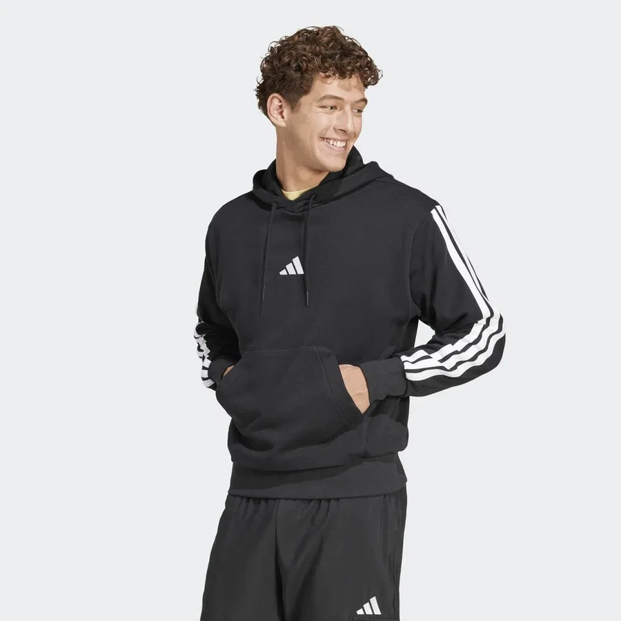 Мужской свитшот с капюшоном Regular Fit M 3s Ft Hd adidas, Черный — фото 2