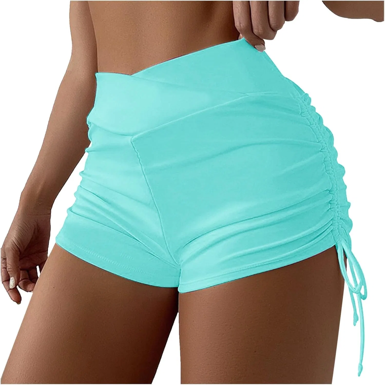 Женские высокие плавательные шорты для животика Mint Green