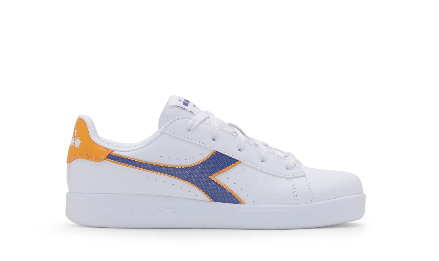 Детские кроссовки для мальчиков с перфорацией Diadora Game P GS, White Blue Quartz