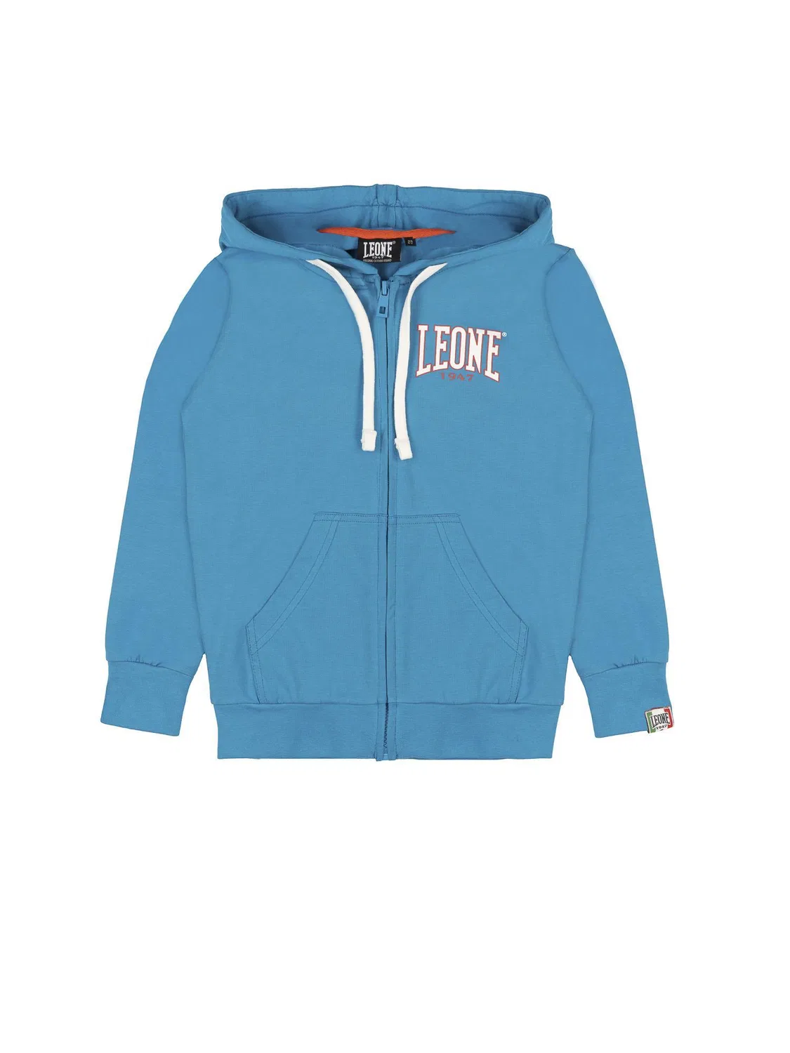 Детское худи с капюшоном и молнией Leone 1947 Apparel New Basic, Blau
