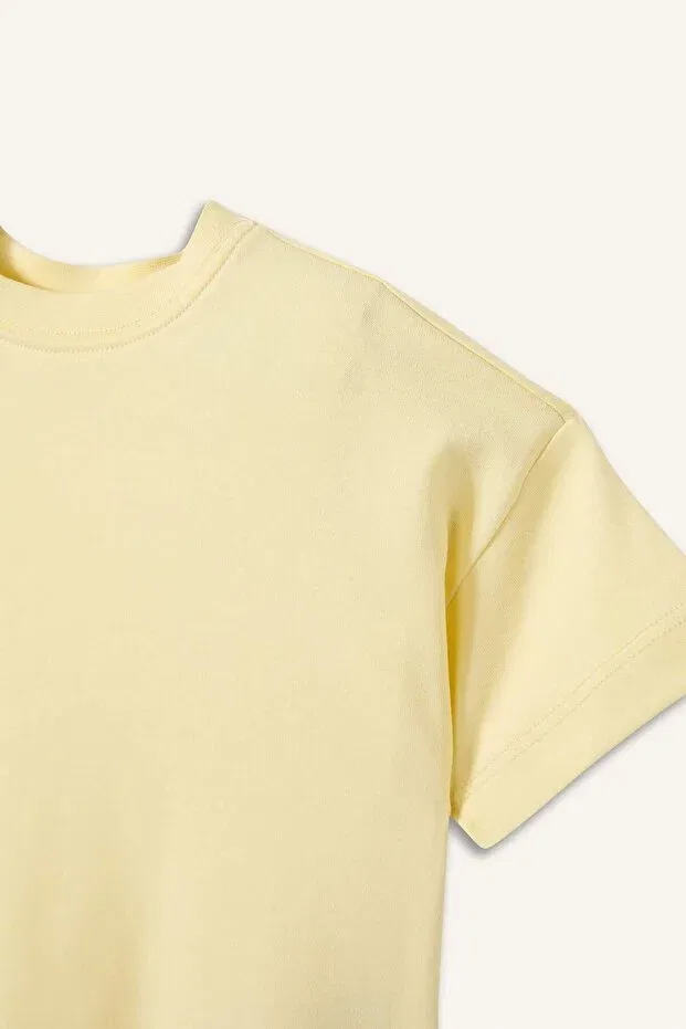 Детская футболка хлопковая Regular fit Defacto, Yellow Yl273 — фото 2