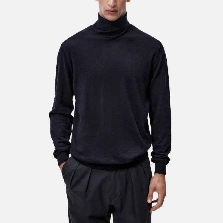 Свитер мужской Navy Blue, Massimo Dutti — фото 3