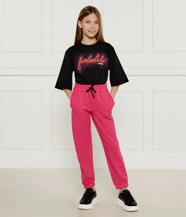 Детская футболка хлопковая T-Shirt Pinko Up, черный — фото 2