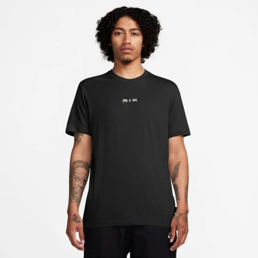 Футболка спортивная с принтом Air Logo Nike, L, Черный