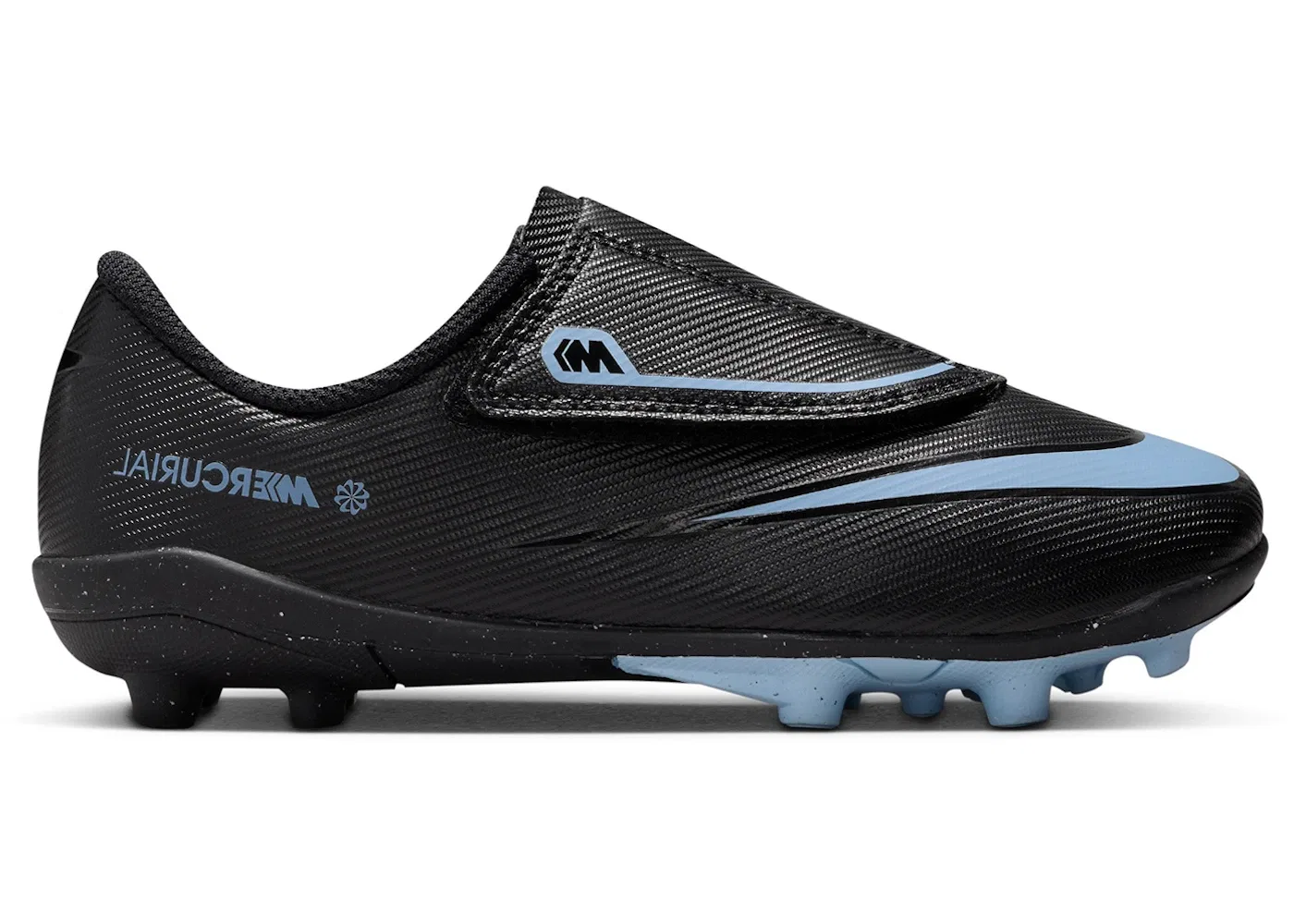 Детские бутсы Nike Mercurial Vapor 16 Club MG, Black/Ice Blue