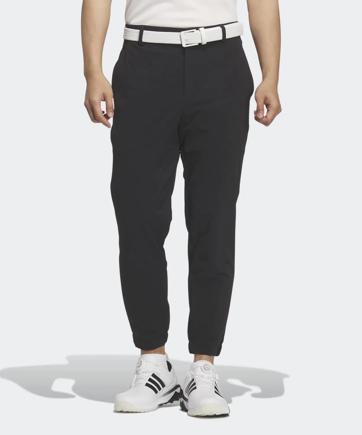 Мужские джоггеры с двойным плетением для гольфа, 0/10, Adidas, Black