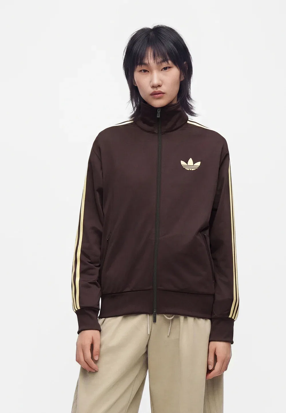 Свободная летняя куртка Firebird Adidas Originals, Aurora Coffee/Almost Yellow