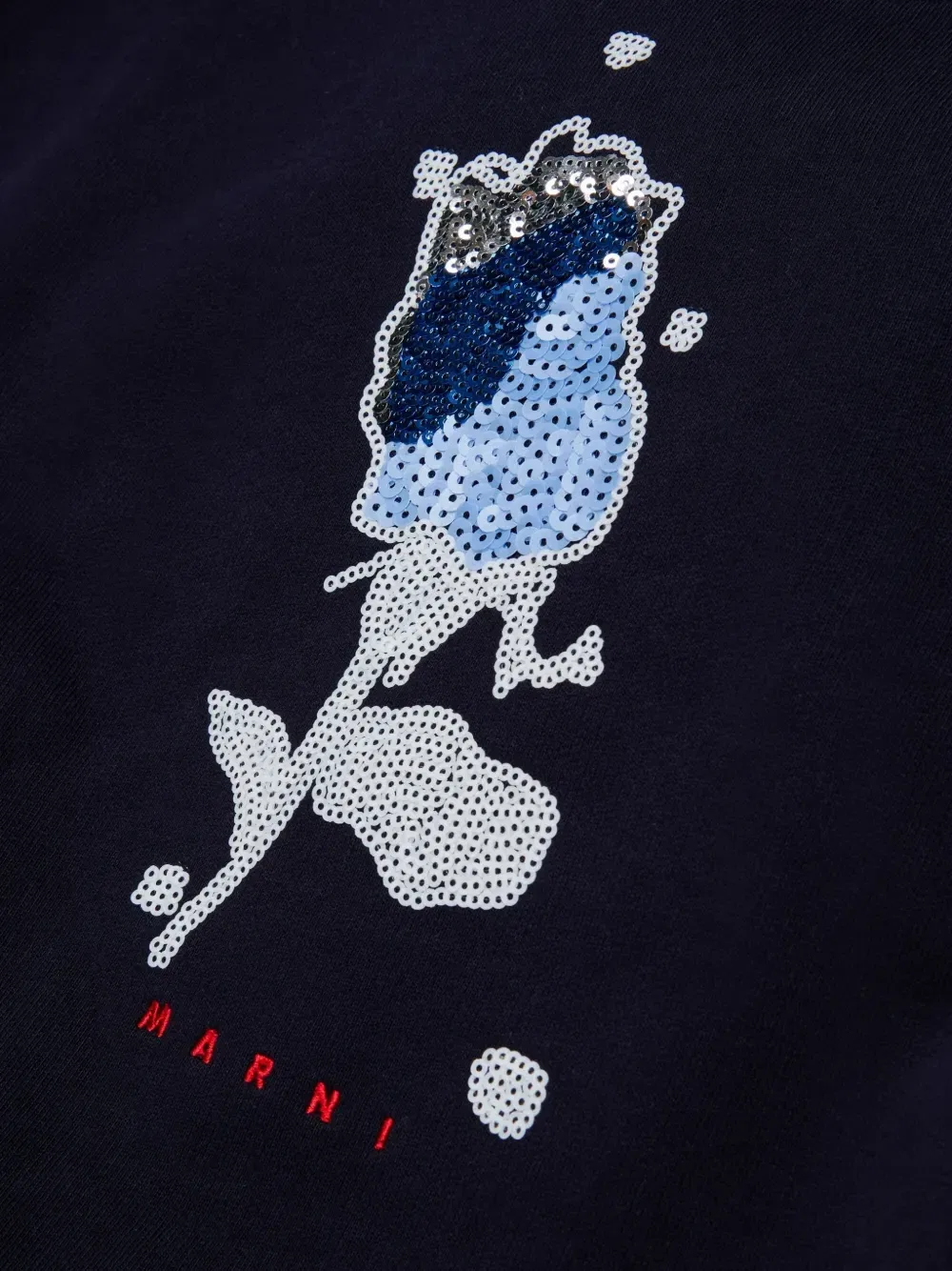 Толстовка с пайетками Marni Kids, синий — фото 4
