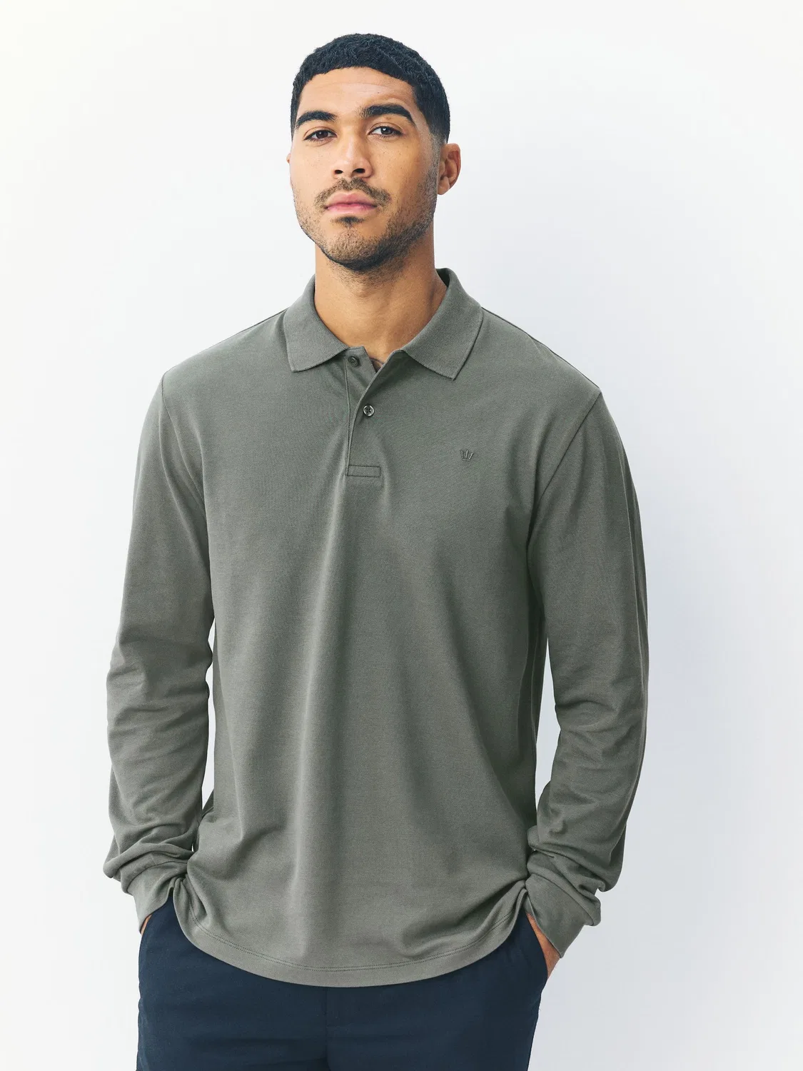 Поло с длинным рукавом, Regular Fit Next, нефритово-зеленый