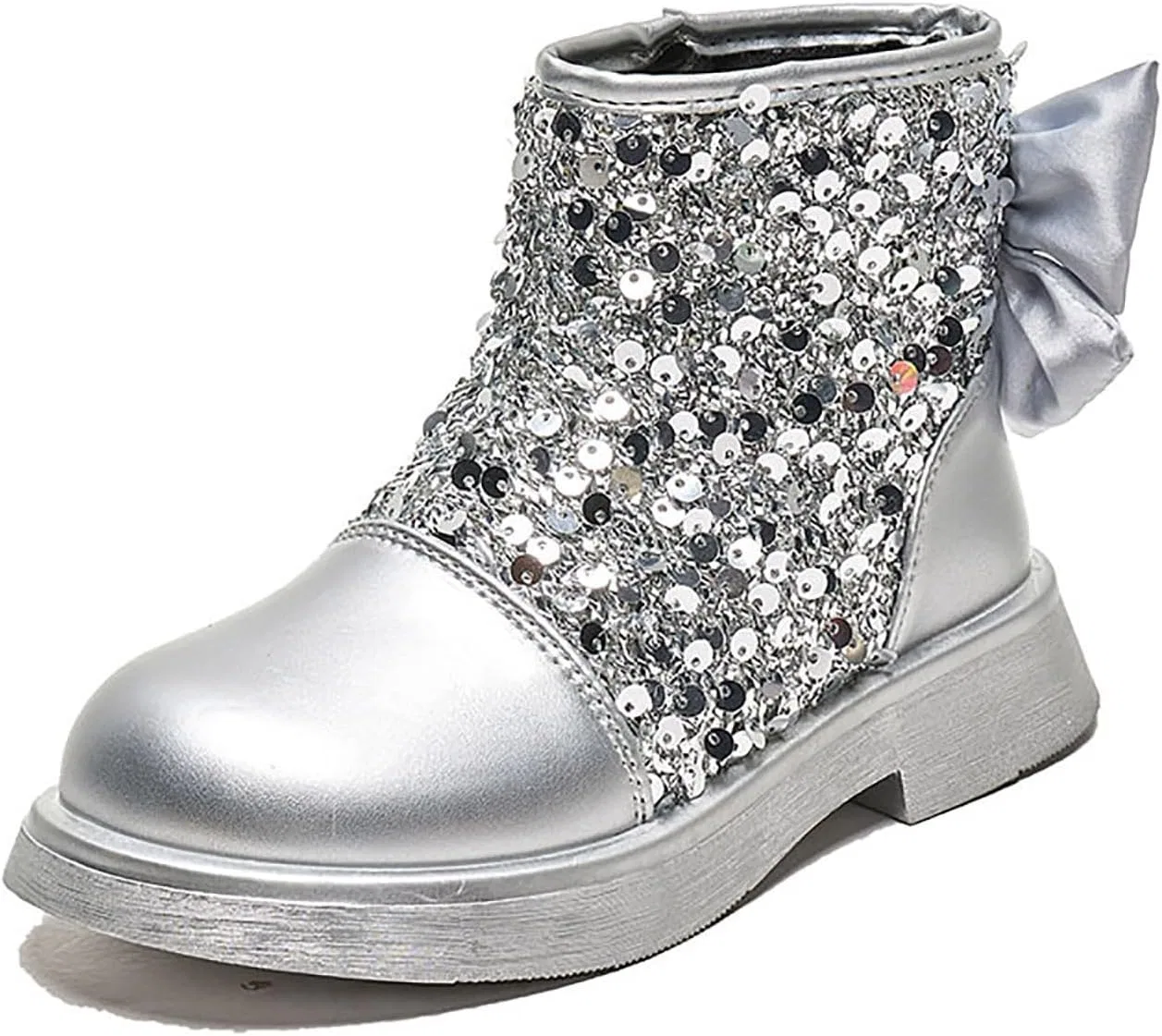 Детские сапоги для девочек со стразами Cowgirl Cowboy Boots, Silver — фото 3